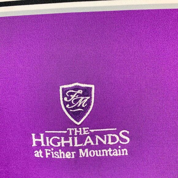 Footjoy Shirt Men Large Purple Golf Polo Golfer FJ Stretch Preppy The Highlands - Picture 3 of 14